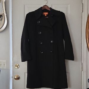Michael Kors Black Double-Breasted Pea Coat